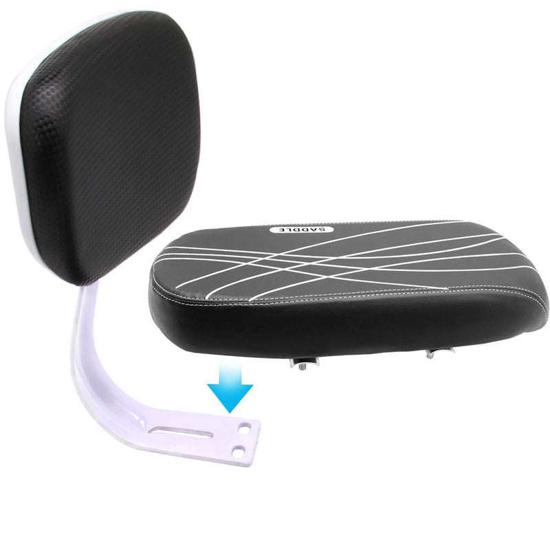Together-life Kids Bike Seat, Bicycle Rear Seat for Kids Bicycle Seat with Backrest Cushion Armrest Handrail Set Kid Child Safety Carrier Bicycle Baby Seat - Image 5
